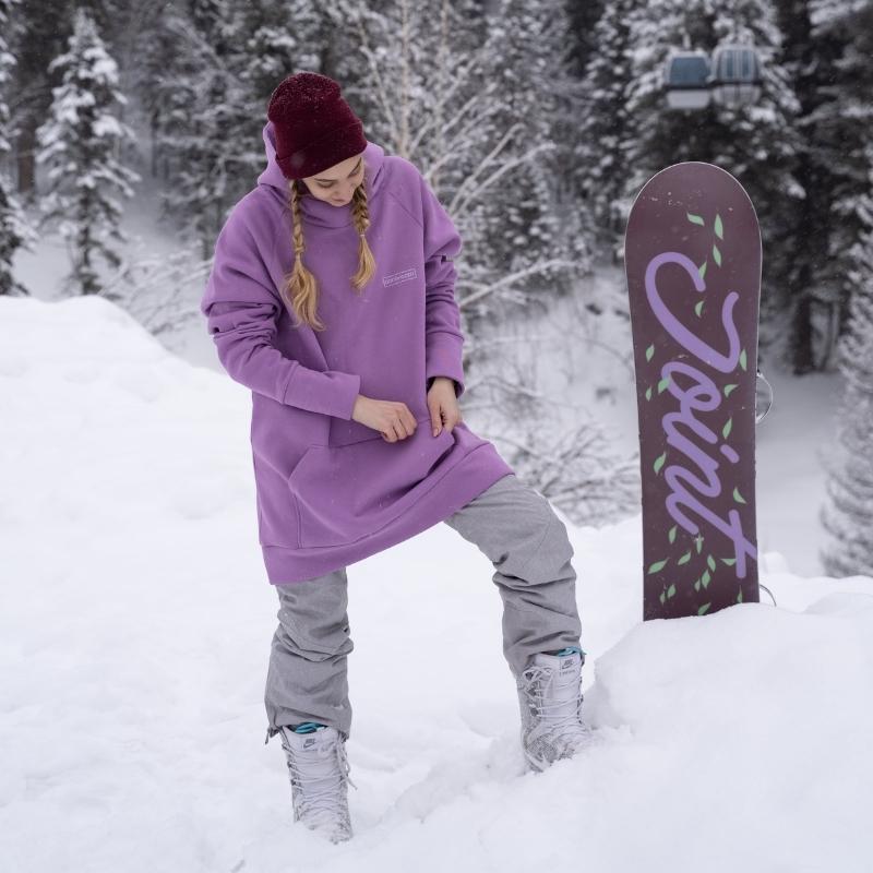 Μώβ Snowboard Hoodie SWH 005 - SnowTech - Snowboard Hoodie